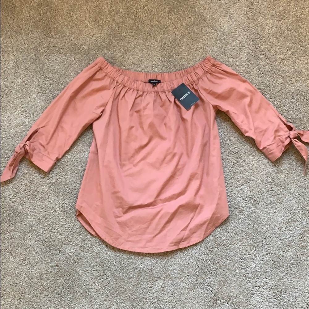Forever 21 Mauve Off the Shoulder Top
